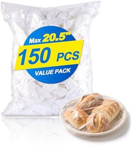 150PCS Reusable Elastic Plastic Bowl Covers – Fit Up to 12" Bowls, for Bread Proofing,Sourdough Baking, Leftovers, Outdoor Use, Dust-Proof Food Storage Covers