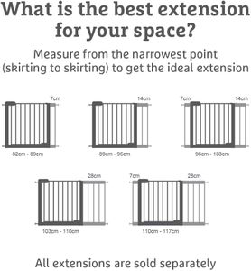 Munchkin Maxi-Secure Safety Gate, Black, 76-82cm Adjustable