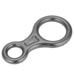 Alomejor Climbing Rappel Safety 35KN Mountaineering Climbing Figure 8 Rope Descender Ring ​(Grey)