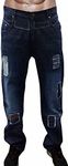 Newfacelook Men's Designer Fashion Ripped Jeans Blue Denim Mens Pant Trousers