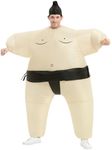 JYZCOS Sumo Wrestler Inflatable Suit for Adult Wrestling Blowup Fancy Dress (Black Adult)