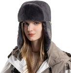 HUAMULAN Women Men Winter Trapper Hats Ear Flaps Ushanka Trooper Hunting Hat Outdoor Ski Snow Windproof Cap