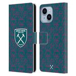 Head Case Designs Officially Licensed West Ham United FC Home Goalkeeper 2022/23 Crest Kit Leather Book Wallet Case Cover Compatible With Apple iPhone 14 Plus