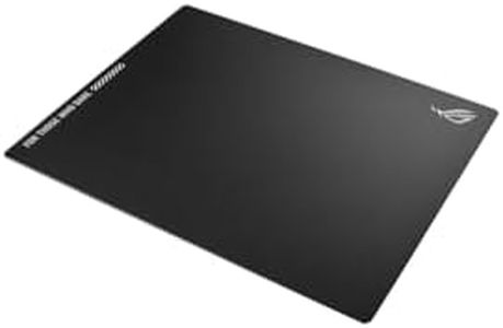 Asus ROG Moonstone Ace L Glass Gaming Mouse Pad, Ultra-Smooth Surface, Noise-Reducing Design, 9H Tempered Glass, Impact & Scratch Resistant, Anti-Slip Silicone Base, 500 x 400 mm, Black
