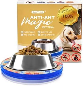 SoulThink® Ant Proof Cat Dog Bowl Tray - SoulThink x Simone Miller 2024 Collaboration Pet Food Dish Indoor No Chemical No Water Needed Different from Traditional Ant Trap (Orchid Flower)