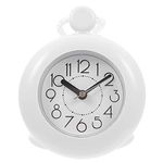 CLISPEED Easy Reading Clock Bathroom Hanging Clock Waterproof Shower Clock White Shower Wall Clock Battery Operated Small Clock for Bathroom Pool Supplies, Without Battery Hanging Rope Clock