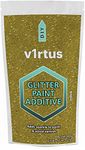 v1rtus Gold Glitter Paint Crystal Additive 100g for Emulsion Paint - for use with Interior/Exterior Wall, Ceiling, Wood, Metal, Varnish, Dead Flat, Matt, Soft Sheen or Silk Paints…