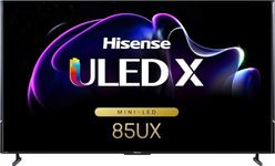 Hisense 85UX-85 Mini-LED X QLED 4K Google TV with Quantum Dot Technology, 144Hz Refresh Rate, Full Array Local Dimming, Game Mode PRO