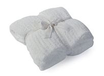 Barefoot Dreams CozyChic Ribbed Throw Blanket, Color: White