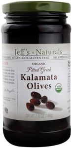 Jeff's Naturals Organic Pitted Greek Kalamata Olives, 7 Ounce (Pack of 2)