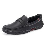 Centrino Mens Loafer Shoe Versatile Comfort and Style, Slip-On Design for Formal and Casual Outfits 6647-1 Black