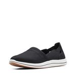 Clarks CloudSteppers Women's Breeze Step II Loafer, Black Textile, 10 Wide US