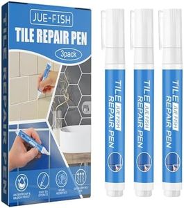 Luteti 3PCS Tile Grout Filler Repair,Grout Pen White Tile Paint Marker,Waterproof Grout Colorant and Sealer Pen,Tile Refill Wall Grout Marker, Porcelain Mouldproof Filling Cleaner Agents