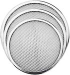 Pizza Screen, 3PCS Aluminum Alloy Seamless Pizza Screen Non Stick Mesh Net Baking Tray Cookware Kitchen Tool For Oven, BBQ 10 inch and 12 inch,14 inch