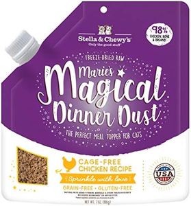 Stella & Chewy's Freeze-Dried Raw Cat & Kitten Food Topper - Magical Dinner Dust - Premium Cage-Free Chicken - Grain-Free, Protein-Rich - Perfect For Picky Eaters - 7 oz