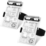 Eaasty VFR Pilot Kneeboard Aluminum Aviation Kneeboard Pilot Notepad with Pen Holder and Elastic Strap for Pilot Writing(2 Set)