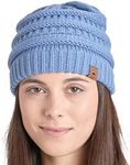 Tough Headwear Cable Knit Beanie - Thick Soft & Warm Chunky Beanie Hats for Women & Men - Serious Beanies for Serious Style
