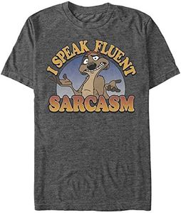 Disney Men's Lion King Sarcasm T-Shirt, Charcoal Heather, 3X-Large