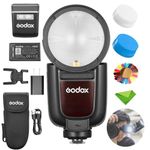 Godox V1 V1Pro O Flash for Olympus Panasonic Camera TTL Speedlight, 1/8000 HSS 500 Full Power Flashes, 1.3s Recycle Time, 2.4G Wireless Flash with External Flash SU-1 (Godox V1-O Upgraded, V1Pro-O)