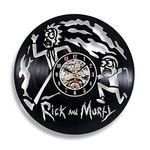 Gullei.com Gift for Rick and Morty Fans Vinyl Record Clock