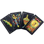 Spanish Playing Cards, Original Spanish Cards Games, Briscas Cards Puerto Rico, Original Spanish Deck of Cards, Mexican Playing Cards [Luxury Black-Gold Foil Classic] [PVC Waterproof] (1 Pack)