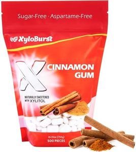XyloBurst 100% Xylitol Gum, Cinnamon Gum, 500 Count Jar, Natural Chewing Gum, Non GMO, Vegan, Aspartame Free, Sugar Free