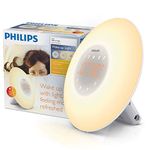 Philips Wake-Up Light - Sunrise Simulation with 2 x Natural Sounds, FM Radio, Reading Light, Snooze Function (Model HF3505/01)