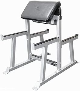 Valor Fitness Standing Preacher Curl Bench – Bicep Curl Station with Barbell Holder for Home Gym, Upper Body Strength Training & Arm Workouts