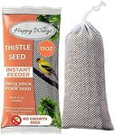 Happy Wings Nyjer/Thistle Seeds Wild Bird Food-13 Ounce | Prefilled Sock | No Grow Seed I Bird Seeds for Wild Birds