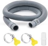 Drain Hose Extension 1 m Washing Machine Hose Drain Hose Dishwasher with Hose Connector and Hose Clamps 20 mm Universal Washing Machine Hose Extension