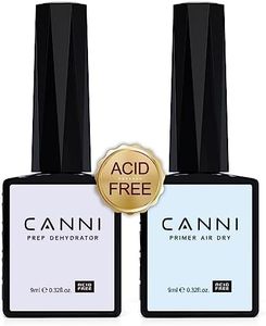 CANNI Nail Primer ongle gel uv et Déshydrateur pour Vernis Semi Permanent Set Ongle professionnel Primer en acrylique Acid Free Primer et desydratateur ongle