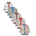 Tinchuk Baby Boy's & Baby Girl's Jhabla Vest Assorted Prints - MultiPack (Multi-Coloured_6-9 Months)