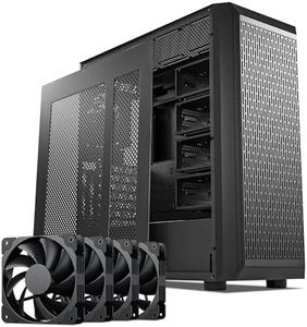 DARKROCK Classico Storage Master Case ATX Computer Case Mid Tower with 4x120mm Fans, USB 3.0 Ready 10 x3.5'' HDD+3 x2.5'' SDD 360mm Supported on Top & Front Radiator GPU Vertically Mounting Black