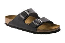 Birkenstock Unisex Arizona Sandal,Black Oiled Leather,43 M EU