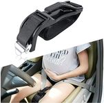 Women Seatbelt, Pregnancy Bump Strap-Seat Adjuster, Comfortable and Safe for Riding, Prevents Abdominal Compression, Protects Unborn Baby, Black, One Size, Safe product.