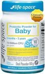 Life-Space 60 Grams, for 0-36 Month Baby, 7.5 Billion CFU & Multi Strain, Balance Microflora, Supports Digestive Health & Nutrient Absorption & Immunity, No Refrigeration Probiotic Powder for Baby