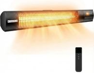 YESERLl Electric Patio Heater with Remote Control- 1500w Outdoor Heater Fast Heating with 3 Power Setting, WallMounted Carbon Infrared Heater Quiet - IP65 Waterproof and 24H Timer for Snow Outdoor