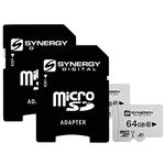 Synergy Digital 64GB, UHS-I MicroSDXC Memory Cards - Class 10, U1, 100MB/s, 300 Series, Compatible with Sony HDR-CX405 Camera - Pack of 2