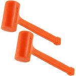 MUKLEI 2 Piece 14" x 5.3" Dead Blow Hammer Orange, 4 Lb Durable Rebound Resistant Dead Blow Hammer with Non-Slip Grip, Non-Marring Dead Blow Mallet