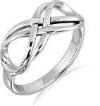 WithLoveSilver 925 Sterling Silver Celtic Double Lines Infinity Ring (7)