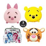 ZOEAST(TM) 3pcs Good Friend Yellow Bear Tiger Pig Animal Protector USB Charger Saver Charging Data Earphone Line Compatible with All iPhone iPad iPod Most Android (Piglet Bear Tigger)