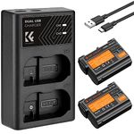 K&F Concept EN-EL15C Battery and Dual Slot Charger for Nikon Z8 Z5 Z6 Z6 II Z7 Battery Compatible with Nikon D850 D780 D750 D7500