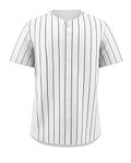 KXK Blank Baseball Jersey for Men Casual Button Down Shirts Short Sleeve Active Team Sports Uniform, White-bk Stripe-24, XL