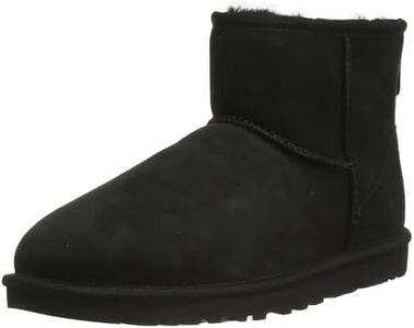 UGG Men's Classic Mini Winter Boot, Black, 10 US/10 M US