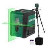 Laser Level with 1.2M EnhancedTripod, Nikotek Green Laser Leveler Self Leveling Cross Line, Horizontal and Vertical Line Laser Level IP54 Waterproof and Dustproof Battery Carrying Bag Included