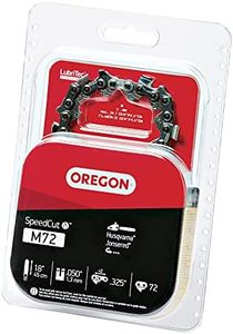 Oregon M72 SpeedCut Chainsaw Chain for 18-Inch Bar - .325-Inch Pitch, 050-Inch Gauge, 72 Drive Links, Replacement Low-Kickback Chainsaw Blade, fits Husqvarna Models and More (95TXL072G)