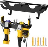 Angle Grinder Holder - 2 Bay Angle Grinder Rack/Stand with Cord Hanger,Garage Wall Mount Holder for DEWALT, Fits Most of Angle Grinder Tools