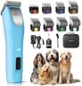 FuzzyFix Dog Clippers Professional for Thick Hair, Low Noise Clippers Cordless Ergonomic Design with 2-Speed,Dog Grooming Kit for Cockapoos Labradoodles Poodles & Cavapoos with Metal Comb Guides
