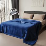 Bedding Aid Waterproof Reversible Blanket, Excellent Leakproof Protector Cover to Protect Bed Mattress, Sofa, Couch from Pee & Spills from Adults, Babies, Dogs, Pets (Dark Blue/Dark Green , 40”x60”)