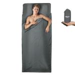 Frelaxy Sleeping Bag Liner, XL Travel Sheet & Camping Sheet for Backpacking, Hotel, Hostels & Traveling, Comfy & Easy Care, Full-Length Zipper/No Zipper, 4 Seasons Warm Cold Weather, Adults & Kids